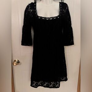Laundry By Shelli Segal Black Lace Long Sleeve Dress Sz XS VGUC 😊😊